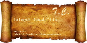 Telegdi Cecília névjegykártya